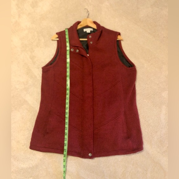 COLDWATER CREEK Red and Black Zip Front Vest - Picture 4 of 9